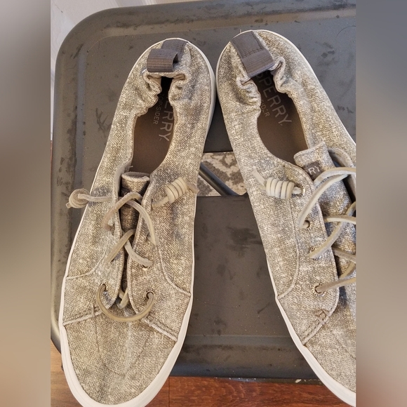 Sperry Women's  Top Sider  Gray White  Size 10 - Picture 3 of 15